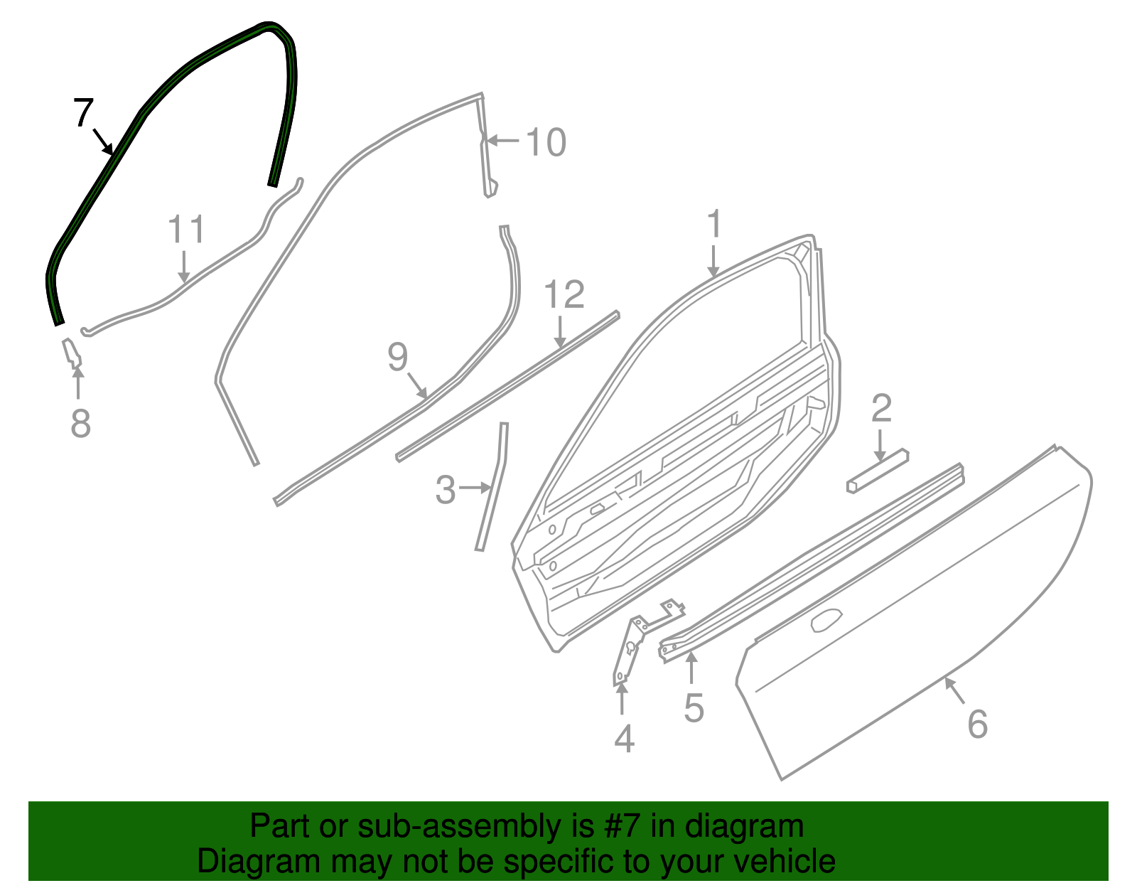 Door Weather-Strip - BMW (51767312985)