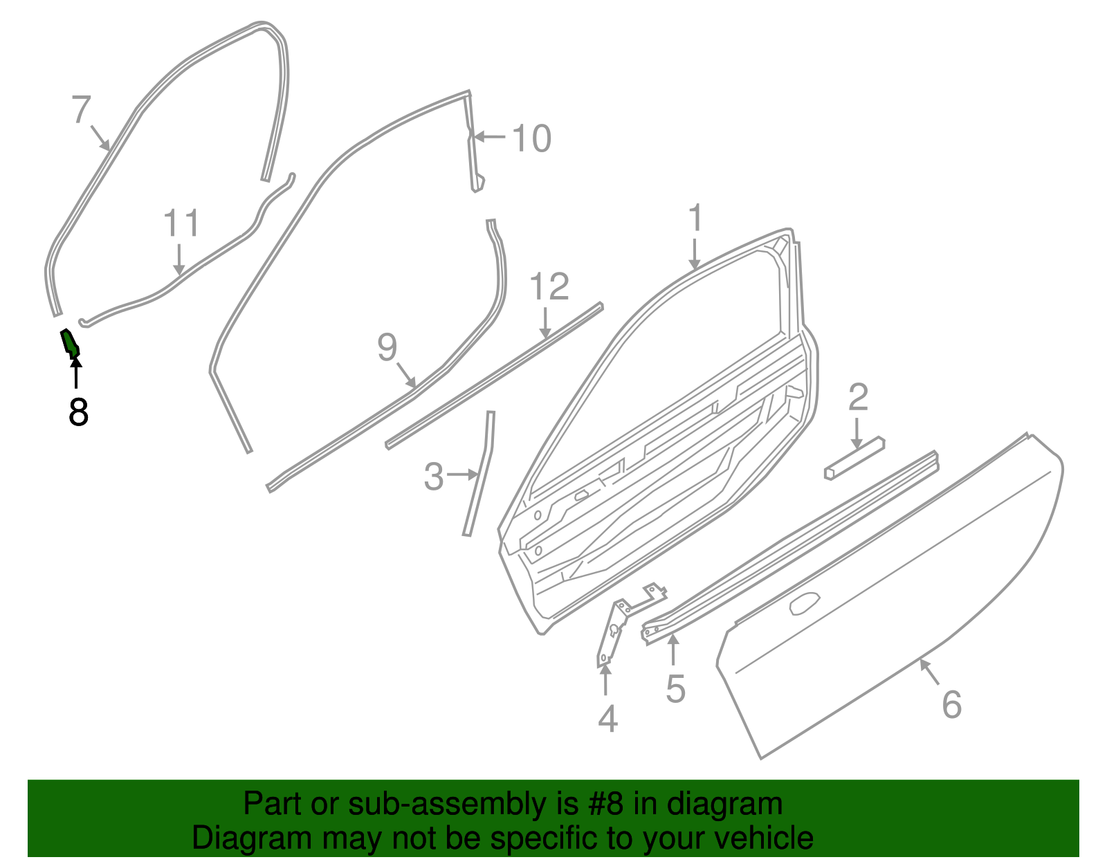 Pillar Molding - BMW (51727345088)