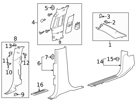 Interior Trim - Cab for 2016 Chevrolet Silverado 1500 #0