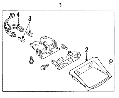 High Mounted Stop Lamp for 1996 Ford Probe #0