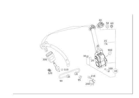 Driver Seat Seat Belt for 2015 Mercedes-Benz C 250 #0