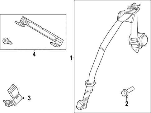 Rear Seat Belts for 2017 Ford Mustang #1