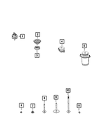 68328254AB - Frame, Bumper and Fascia: Body Hold Down Cushion, Right for Mopar Image