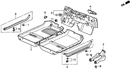 Floor Mat for 1995 Honda Civic del Sol #0