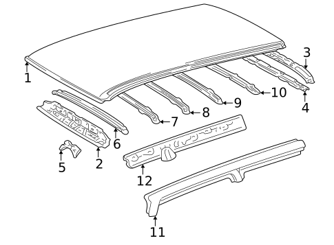 Roof & Components for 1997 Toyota RAV4 #1