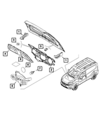 68266870AA - Body Sheet Metal Except Doors: Air Inlet Baffle, Left for Mopar Image