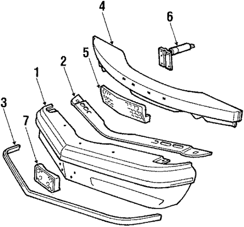Bumper Assembly for 1987 Mercury Cougar #0
