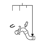 3D0122051AC - Cooling System: Lower Hose for Volkswagen: Phaeton Image
