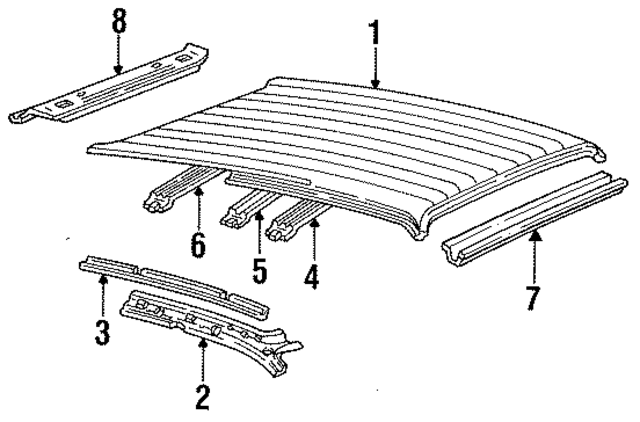 E9DZ7450202A - Body: Roof Panel for Ford Image