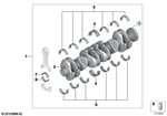 11217812954 - Engine: Crankshaft without Bearing Shells for BMW Image