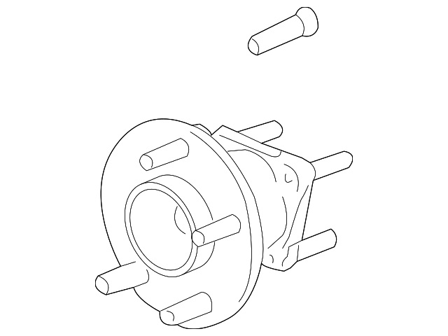 Rear Wheel Hub and Bearing Assembly with Wheel Studs 19206600 | OEM ...