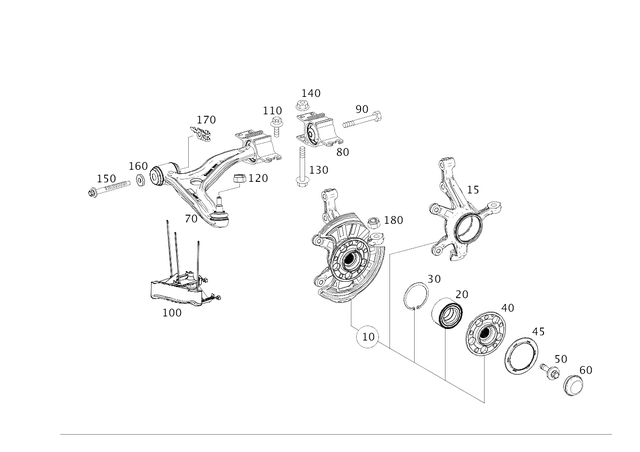 59905900 - Front Axle: Hexagon Head Screw for Mercedes-Benz Image image
