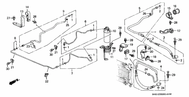 A/C Hoses - Pipes (1) for 1988 Honda Civic #0