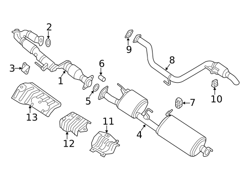 Exhaust Components for 2014 Nissan Pathfinder #0