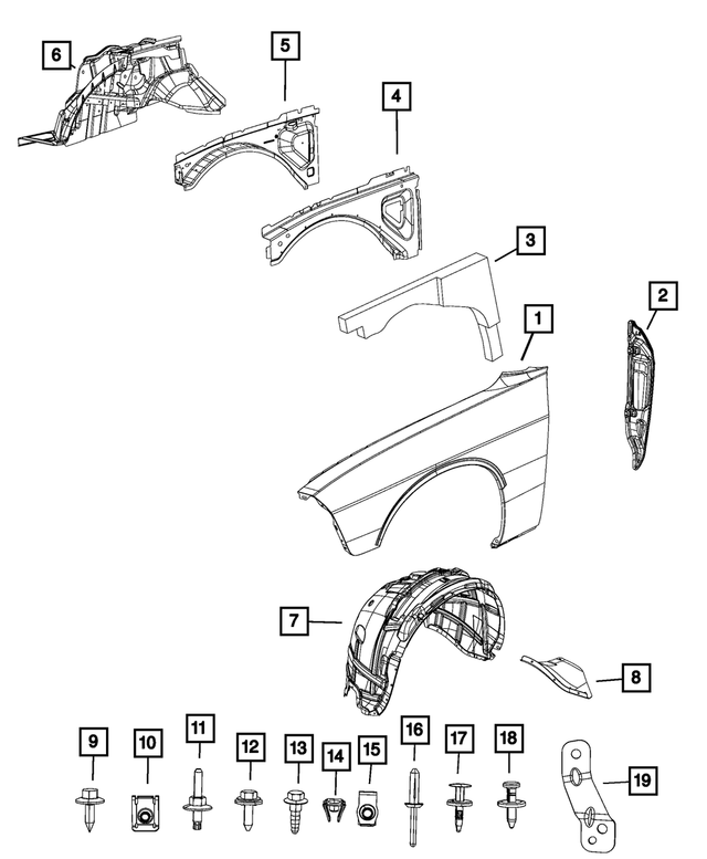 6509848AA - Body Sheet Metal Except Doors: Stud for Mopar Image image