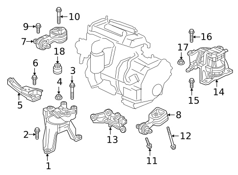 Engine & Trans Mounting for 2020 Honda CR-V #0
