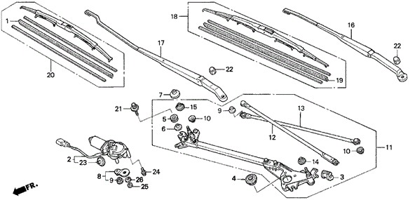 Front Windshield Wiper for 1997 Acura TL #0