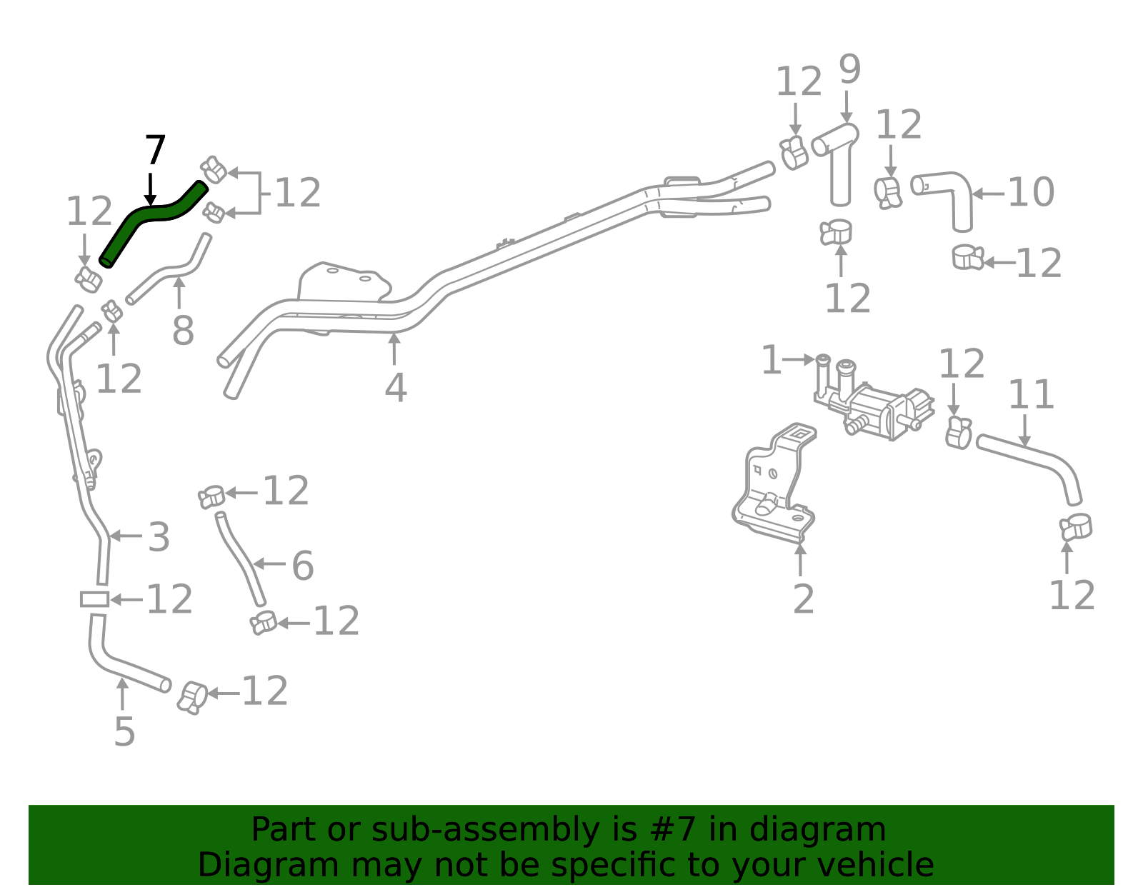 2018-2022 Honda Accord Secondary Air Injection Pump Hose 36185-6A0-A00 ...