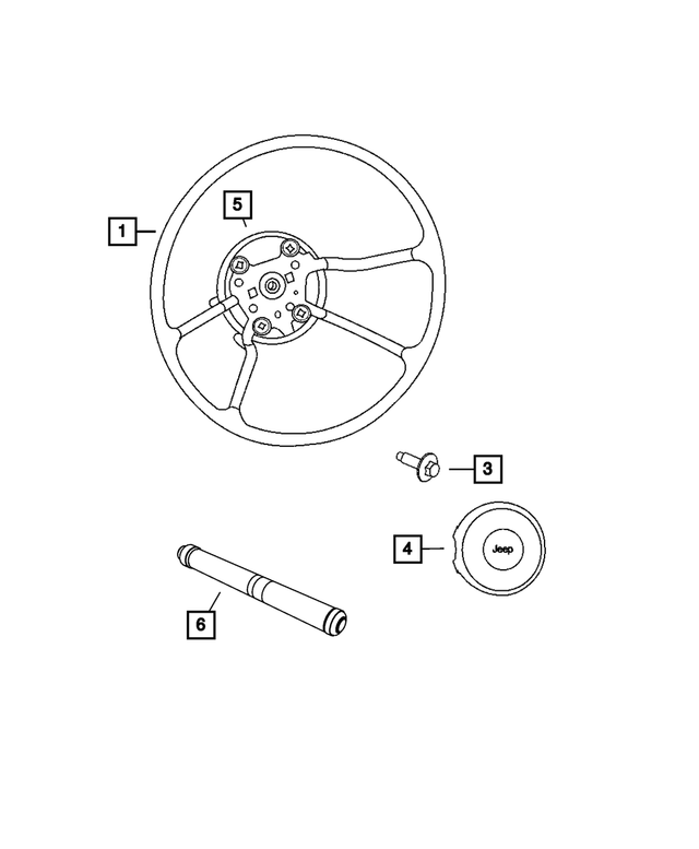 « 6KK07XDVAA – Steering : Dos Du Volant Couvercle pour Mopar Image »