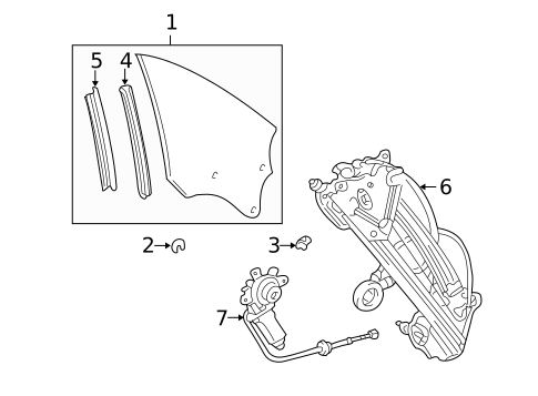 Glass & Hardware for 2007 Lexus SC430 #0