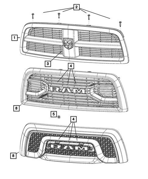Grilles for 2017 Ram 2500 #0