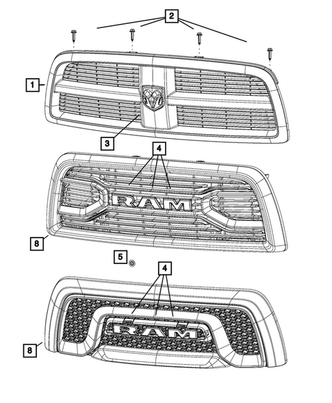 Grilles for 2017 Ram 2500 #0