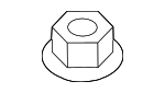 486346CT0A - Steering: Outer Tie Rod Castle Nut for Nissan Image
