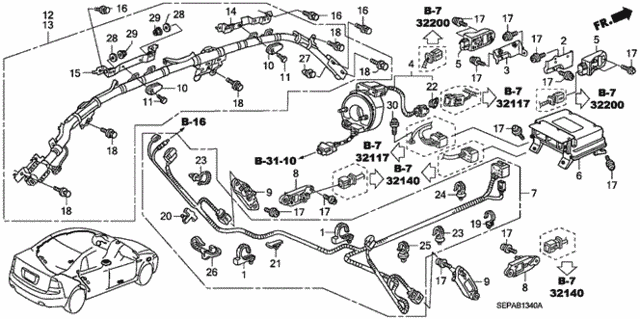 SRS Unit for 2008 Acura TL #0