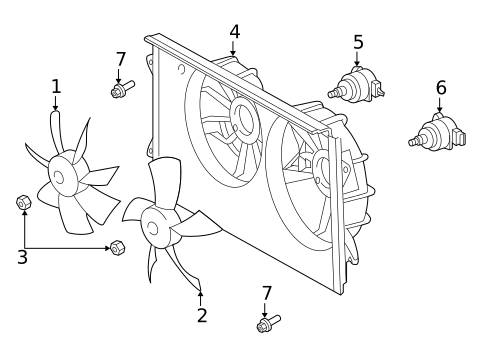 Cooling Fan for 2005 Lexus ES330 #0