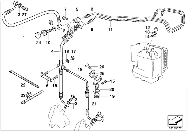34327654595 - : Brake Pipe for BMW-Motorrad Image