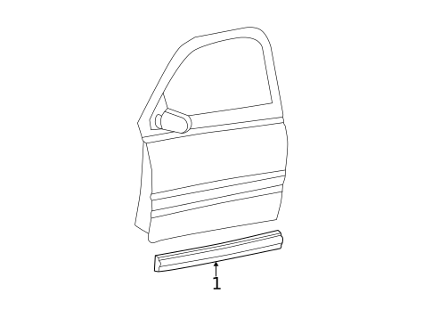 Exterior Trim - Door for 2003 Dodge Ram 3500 #0