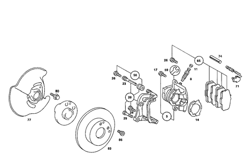 Front Wheel Brake for 1989 Mercedes-Benz 190E #0