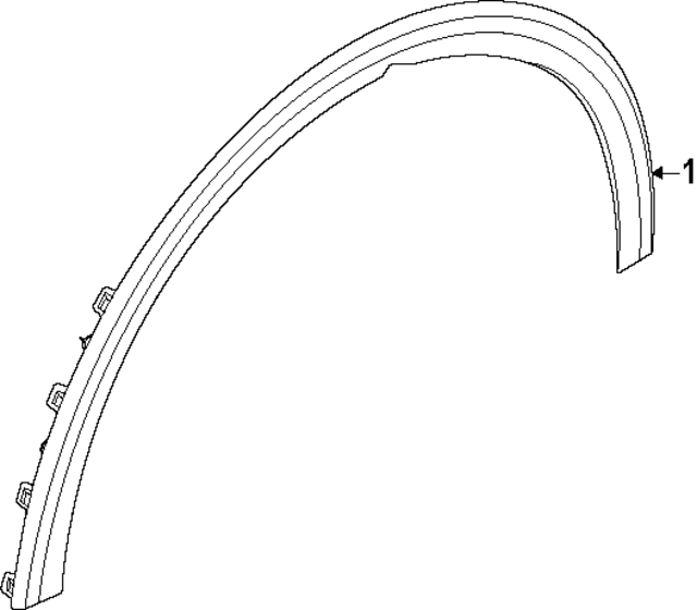 87711GG000BKL - : Wheel Opening Molding for Kia Image