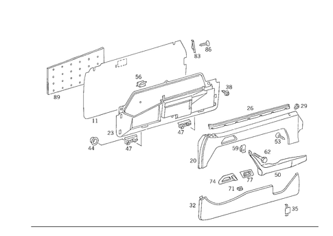 Door Paneling for 1989 Mercedes-Benz 300CE #1