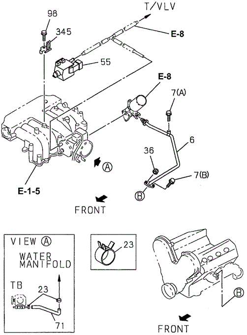 Emission Hose for 1996 Acura SLX #0