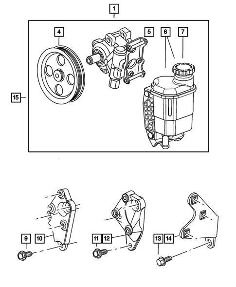 Power Steering Pump for 2003 Dodge Ram 2500 #0