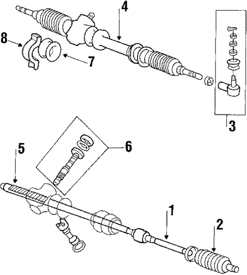 Steering Gear & Linkage for 1986 Hyundai Excel #0