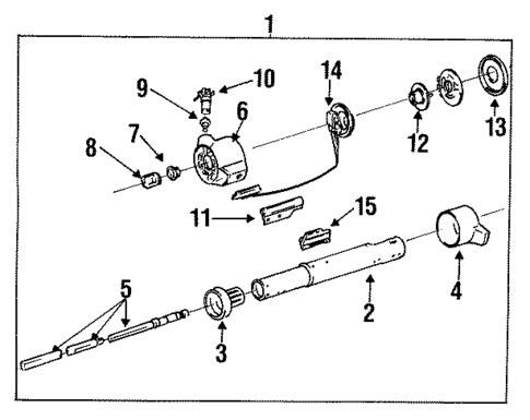Steering Column Assembly for 1990 Chevrolet Cavalier #1