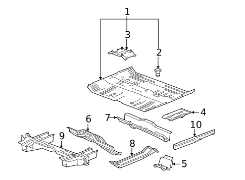 Floor & Rails for 2005 Chevrolet Equinox #0
