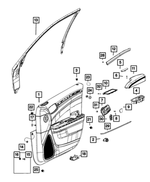 5NS751X8AD - : Front Door Trim Panel, Left for Mopar Image
