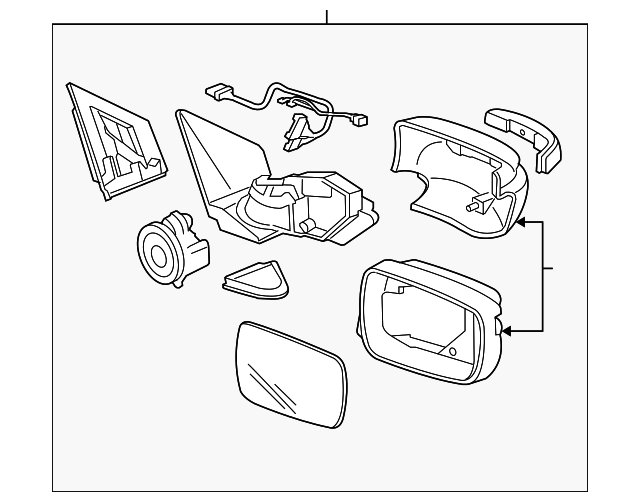 ホンダ　パーツカタログ　MDX 2009 Acura MDX Mirror Assembly 76200-STX-A04ZD | OEM Parts