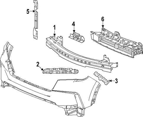 Bumper & Components - Front for 2024 Honda Pilot #1