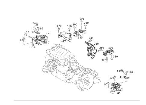 Engine Suspension for 2016 Mercedes-Benz CLA 250 #0