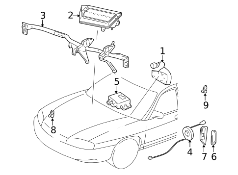 Air Bag Components for 2003 Chevrolet Impala #0