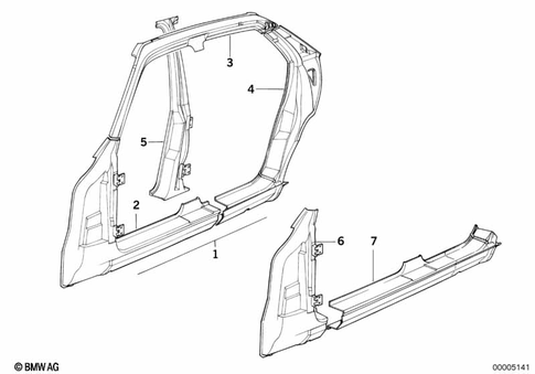 Body Side Panel for 1992 BMW 740i #0
