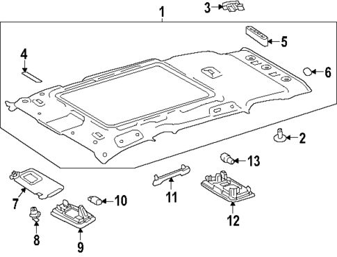 Interior Trim - Roof for 2020 Toyota RAV4 #4