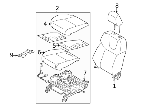 Front Seat Components for 2018 Subaru WRX #1