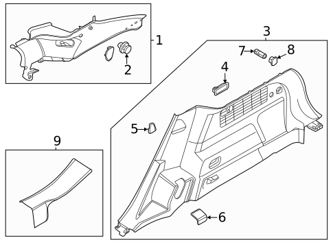 Interior Trim - Quarter Panels for 2025 Ford Mustang Mach-E #0