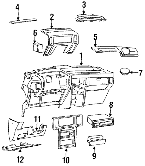 Instrument Panel for 1995 Chrysler Town & Country #1