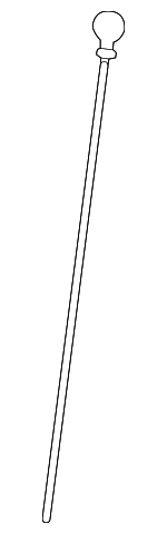 12577660 - Engine: Dipstick for Buick: Lucerne, Terraza | Chevrolet: Impala, Malibu, Monte Carlo, Uplander | Pontiac: G6, Montana | Saturn: Aura, Relay, Vue Image